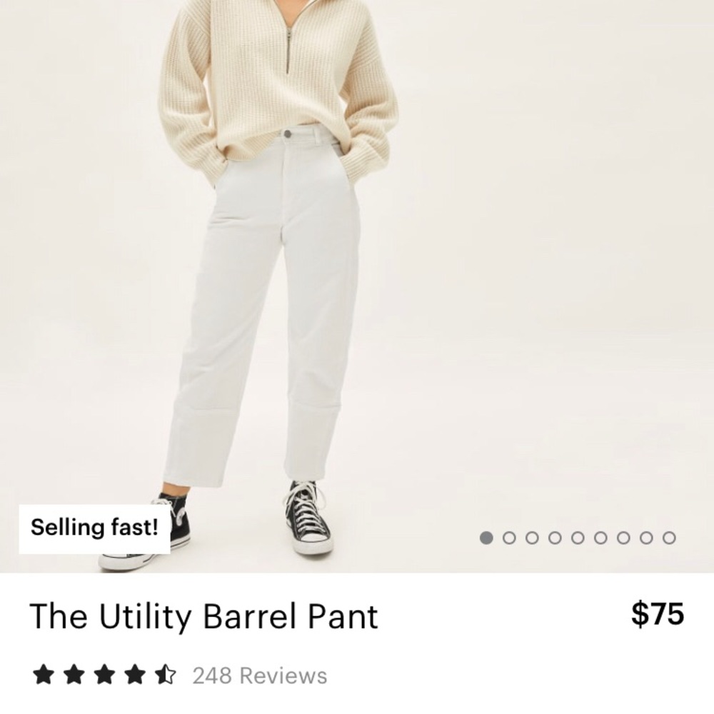 NWT Everlane Utility Barrel Pants